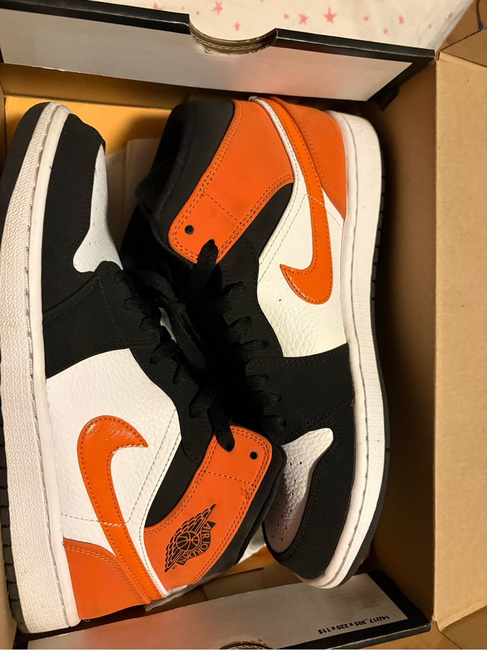 Jordan Men’s Air Jordan 1 Low - Orange/Black/White